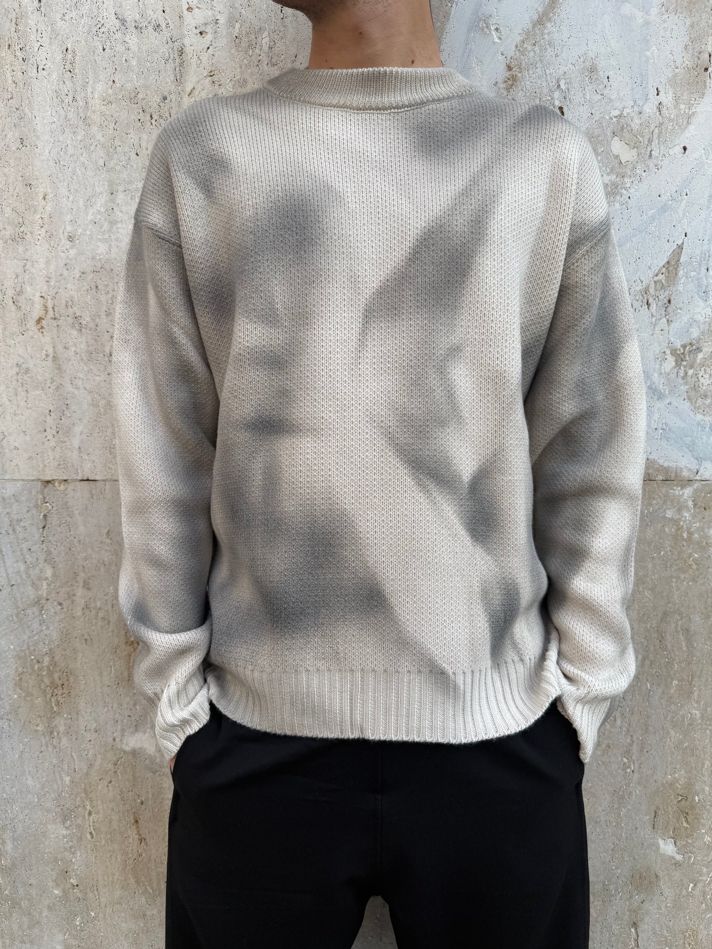 Maglione marmo beige