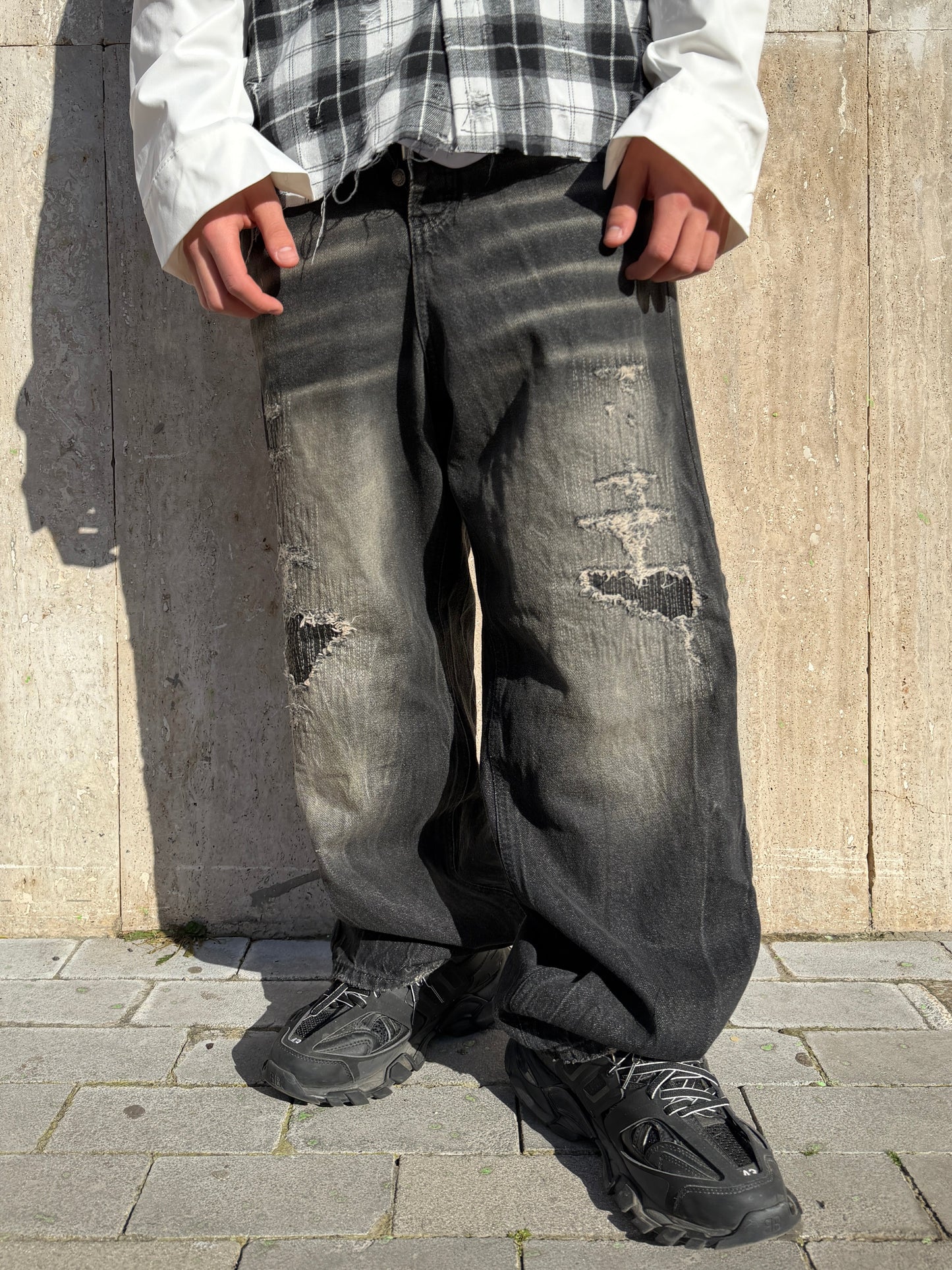 Jeans repatch black Cianotic