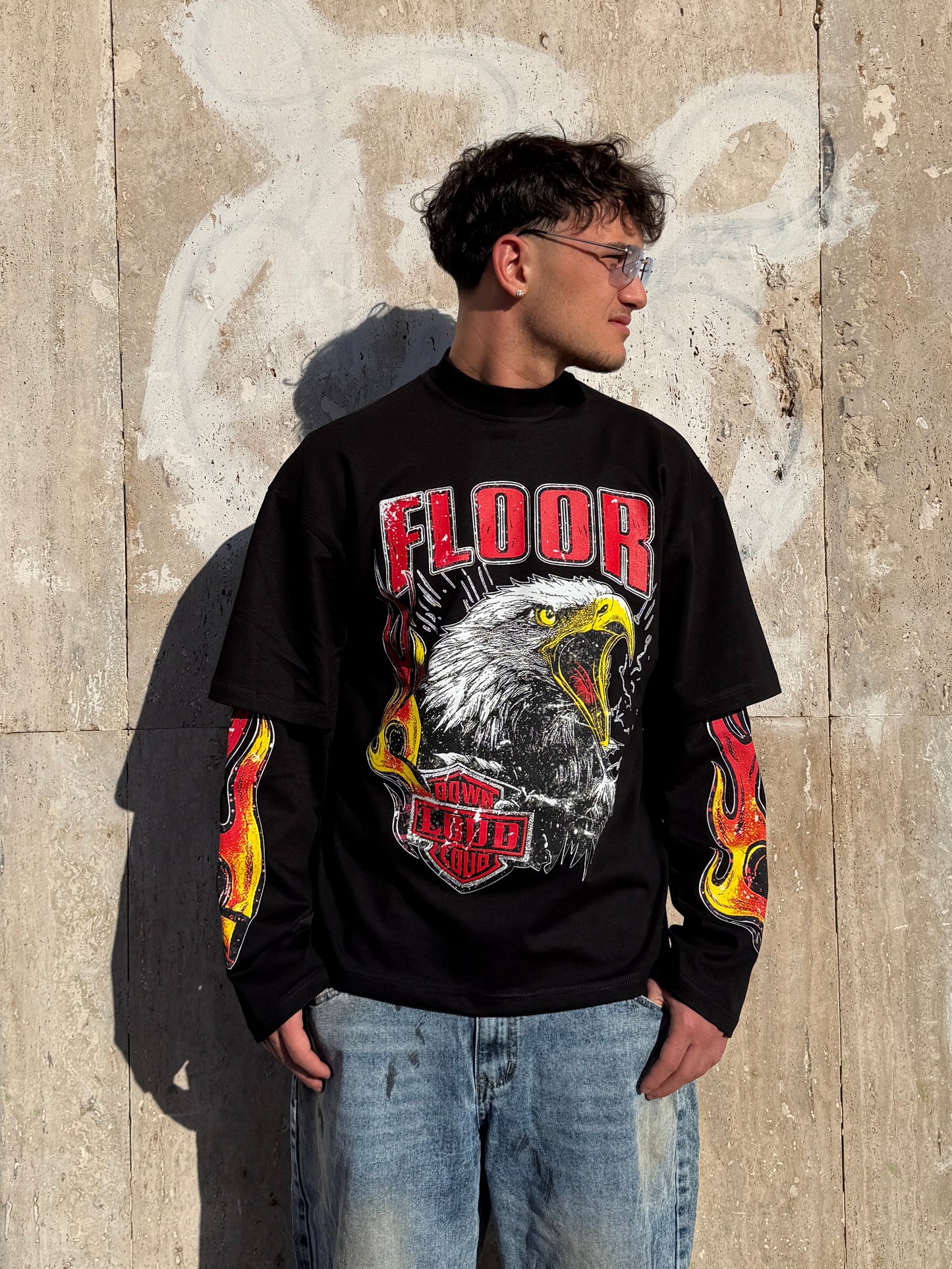 Longsleeve floor nera