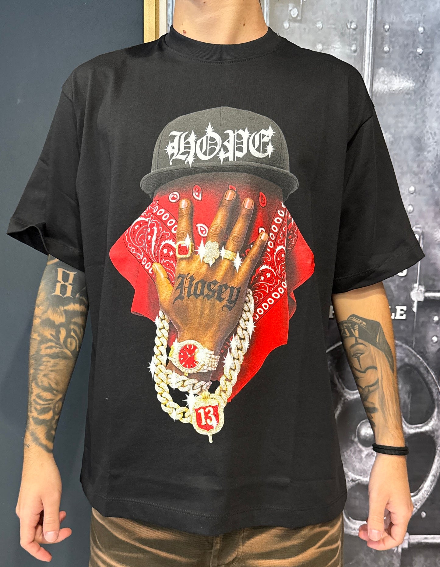 T-SHIRT GANGSTER NERA