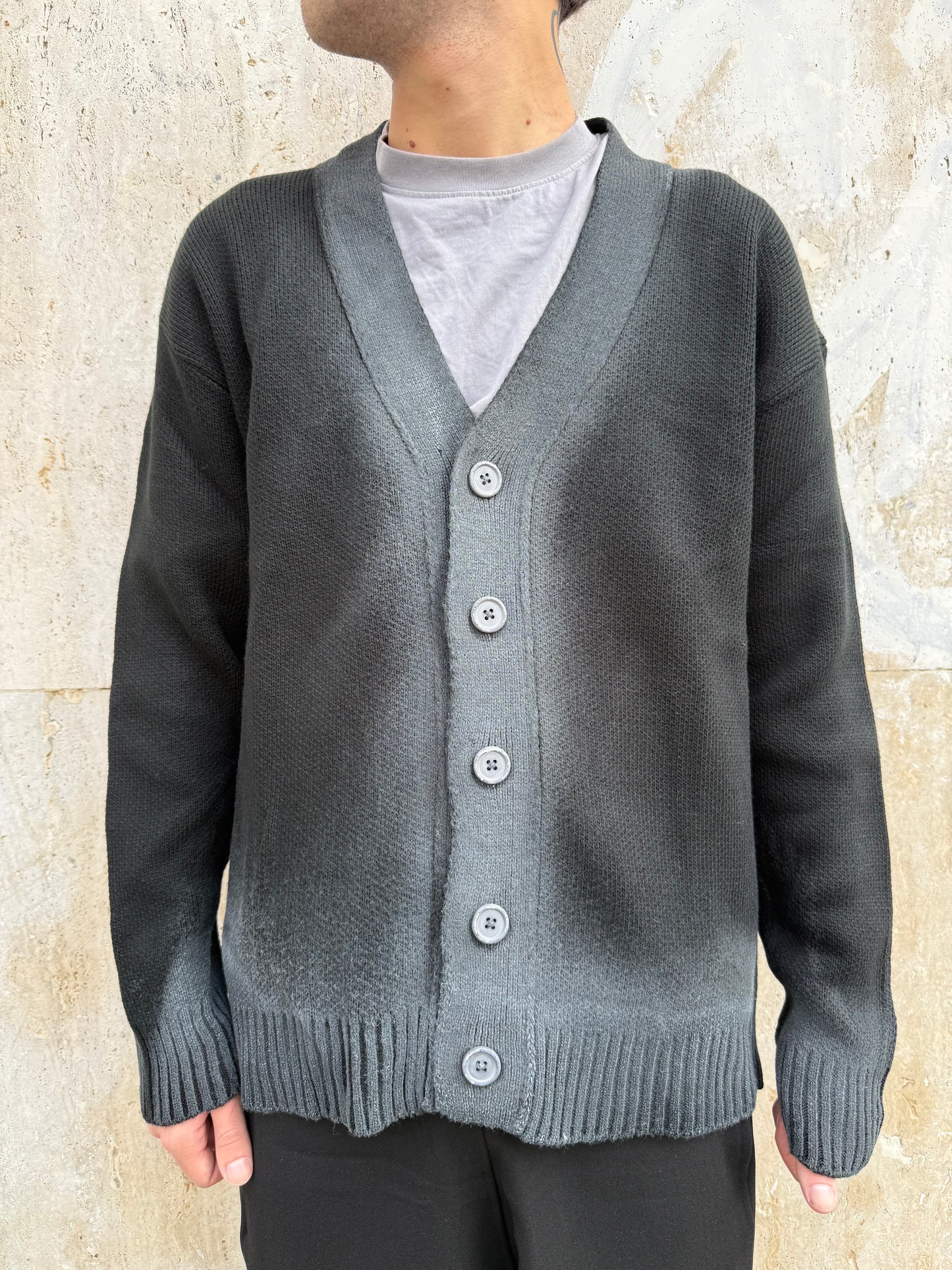Cardigan marmo nero