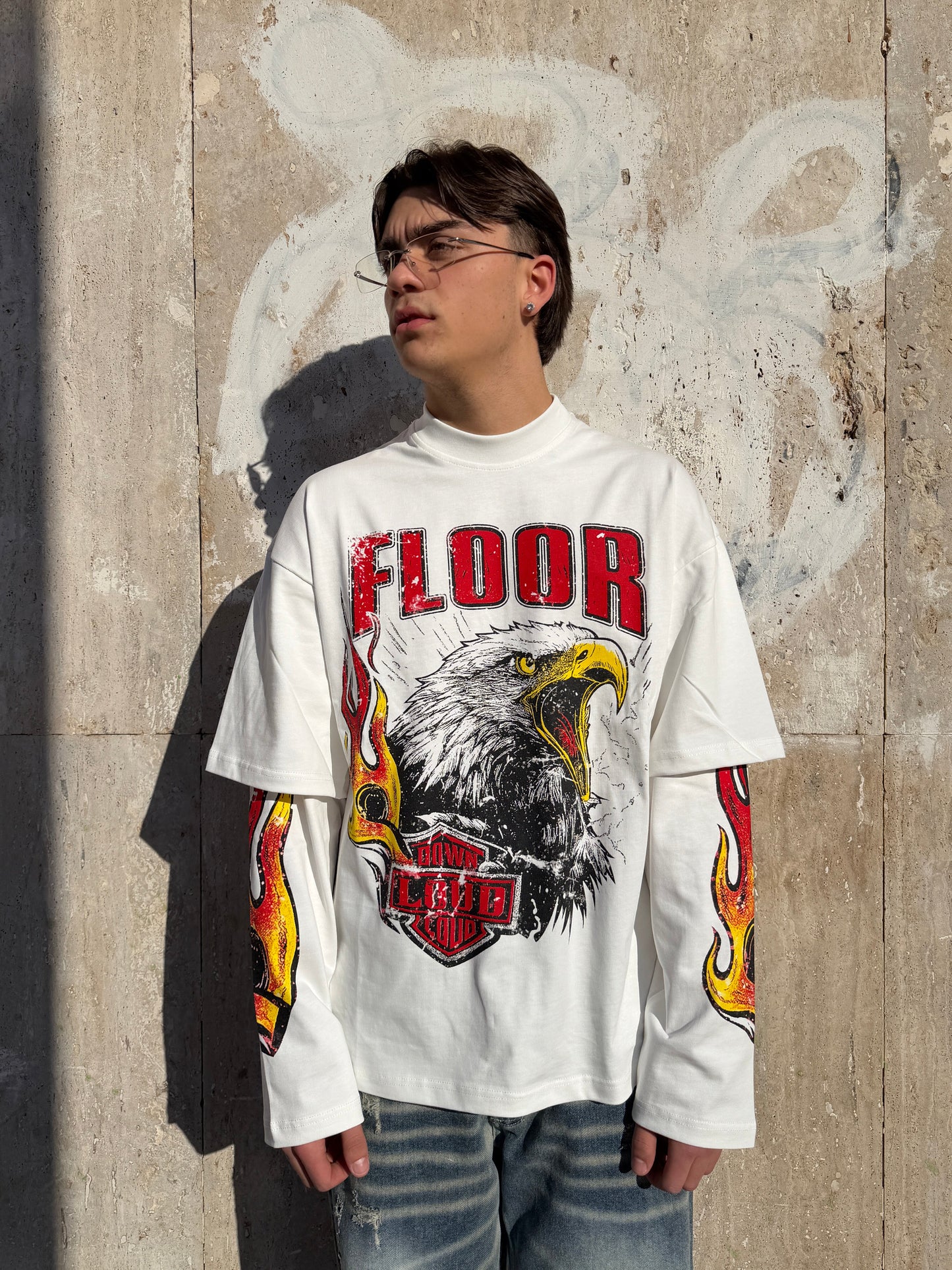 Longsleeve floor bianca