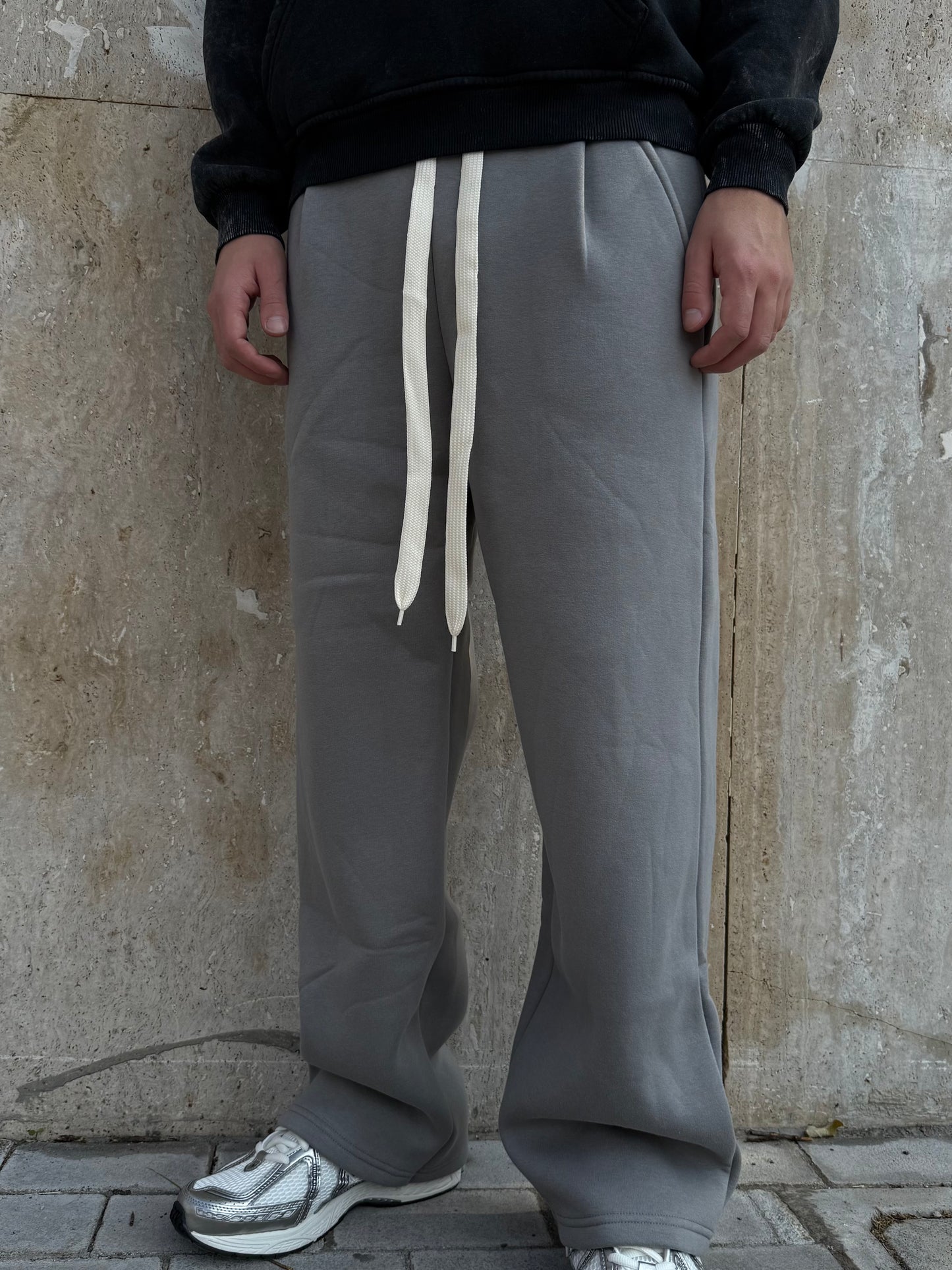 Pantalone tuta baggy grigio