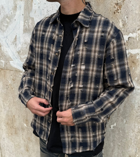 CAMICIA DESTROYED BEIGE