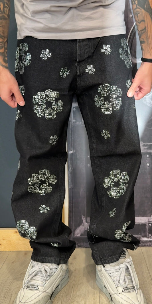 Jeans baggy “flower”
