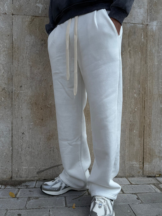 Pantalone tuta baggy bianco