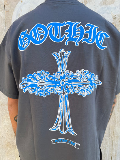 T-SHIRT HEARTS GRIGIA