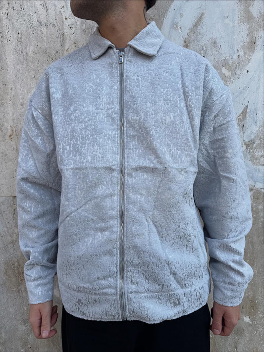 Giacca sartoriale ricamata ghiaccio