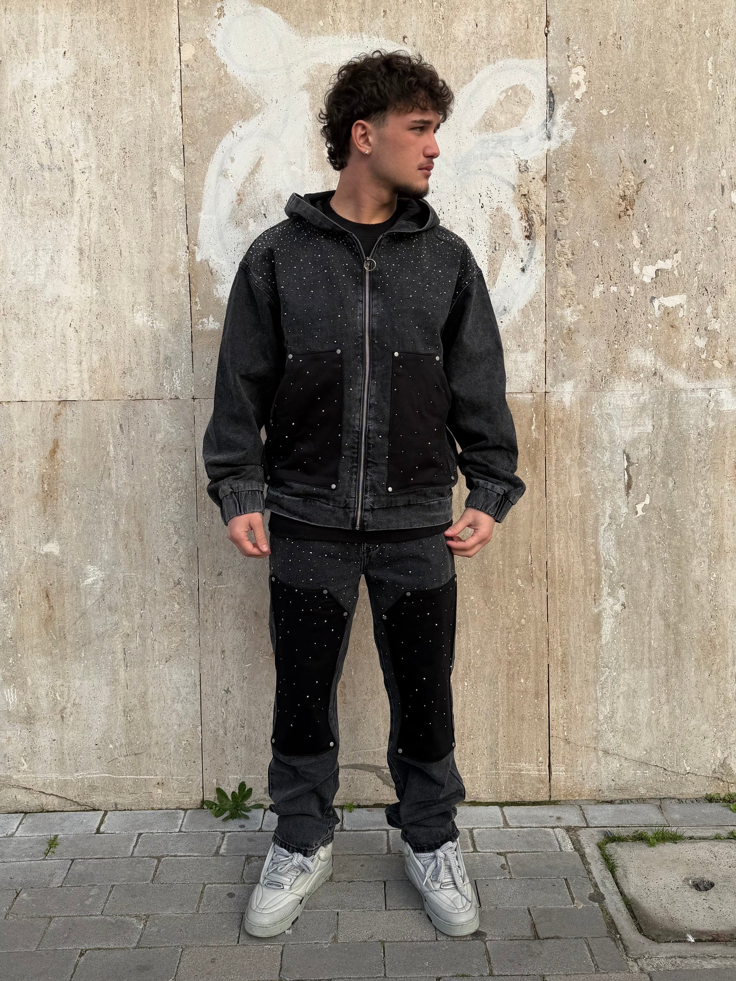 Coordinato di jeans glitter